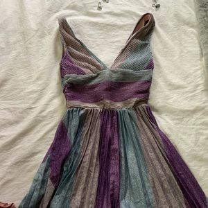 multi colored midi dress